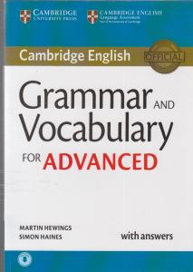 cambridge english grammar and vocabulary for advanced ( کمبریج انگلیش گرامر اند وکبیولری فور ادونس )