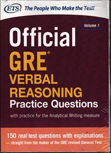 ets official gre verbal reasoning vol 1 practice questions ای تی اس آفیشیال جی آر ای وربال ریسونینگ جلد اول 1