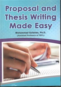 proposal and thesis writing made easy new edition پروپزال اند