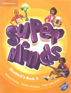 super minds 5 student & work book سوپر مایند 5 استیودنت و ورک بوک